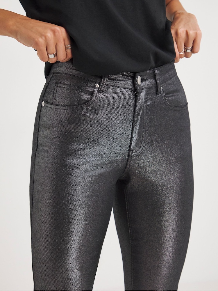 JD Williams Metallic 24/7 Slim Leg Jeans - Image 4 of 4