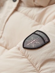 Superdry Nude Faux Fur Lined Longline Afghan Coat - Image 6 of 6