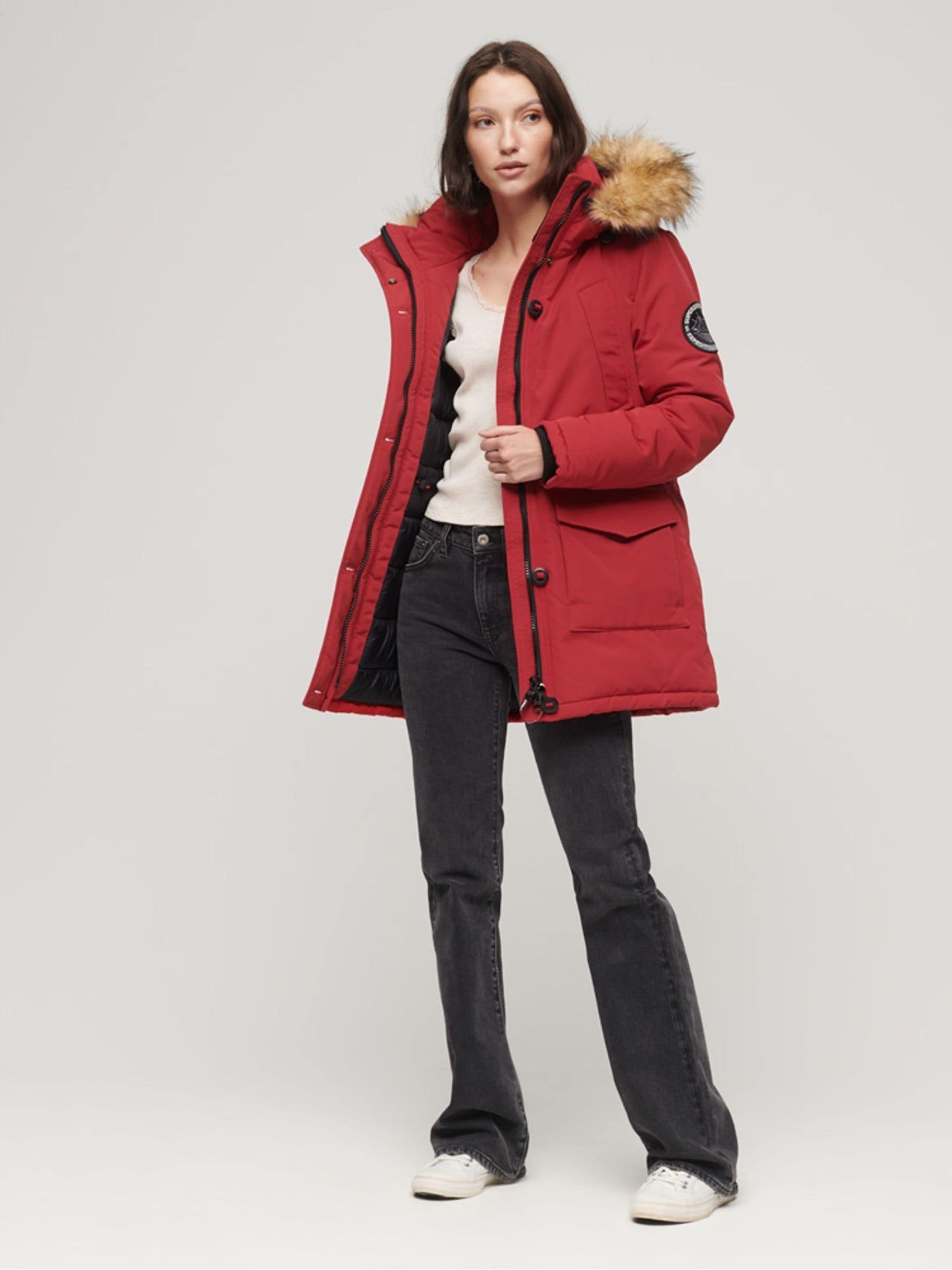 Superdry ashley everest coat green cheap