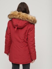 Superdry Red Everest Faux Fur Hooded Parka Coat - Image 4 of 6
