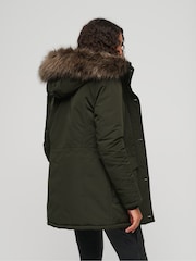 Superdry Green Everest Faux Fur Hooded Parka Coat - Image 2 of 6