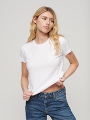 Superdry White Essential Logo 90's T-Shirt - Image 2 of 6