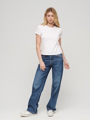 Superdry White Essential Logo 90's T-Shirt - Image 3 of 6