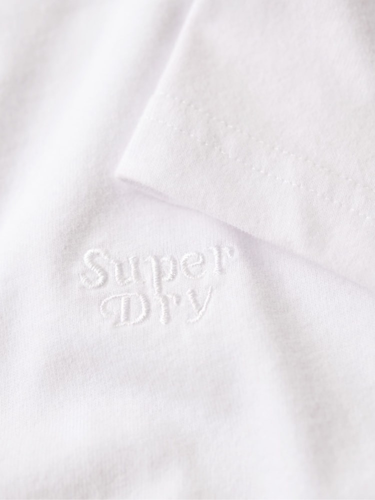 Superdry White Essential Logo 90's T-Shirt - Image 6 of 6