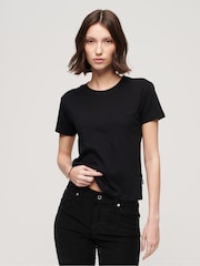 Superdry Black Essential Logo 90's T-Shirt - Image 1 of 6