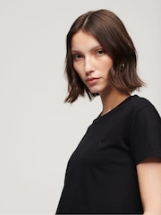 Superdry Black Essential Logo 90's T-Shirt - Image 3 of 6