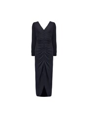 Ro&Zo Jersey Ruch Black Front Dress - Image 7 of 7