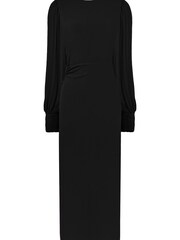 Ro&Zo Ruch Side Detail Black Midi Dress - Image 4 of 4