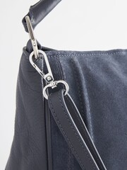 Blue Leather Suede Shoulder Bag - Image 3 of 5