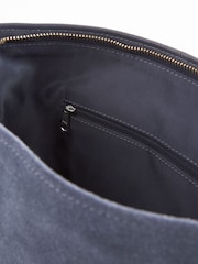 Blue Leather Suede Shoulder Bag - Image 5 of 5