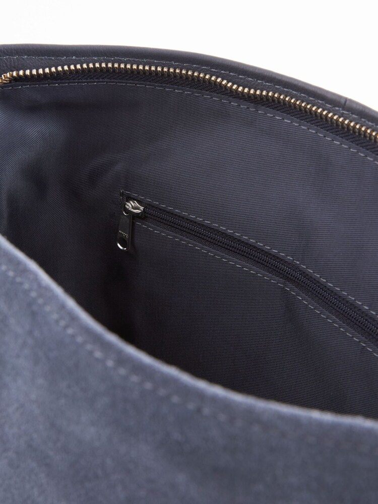 Blue Leather Suede Shoulder Bag - Image 5 of 5