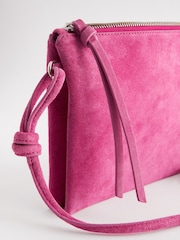 Bright Pink Leather Cross-Body Bag - Image 6 of 7