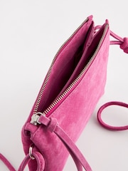 Bright Pink Leather Cross-Body Bag - Image 7 of 7