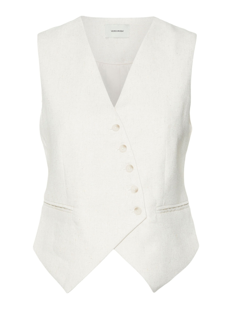 VERO MODA Grey Asymetric Front Waistcoat - Image 6 of 6
