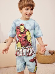 Red/Blue Ironman Short Pyjamas Single (12mths-12yrs) - Image 1 of 8