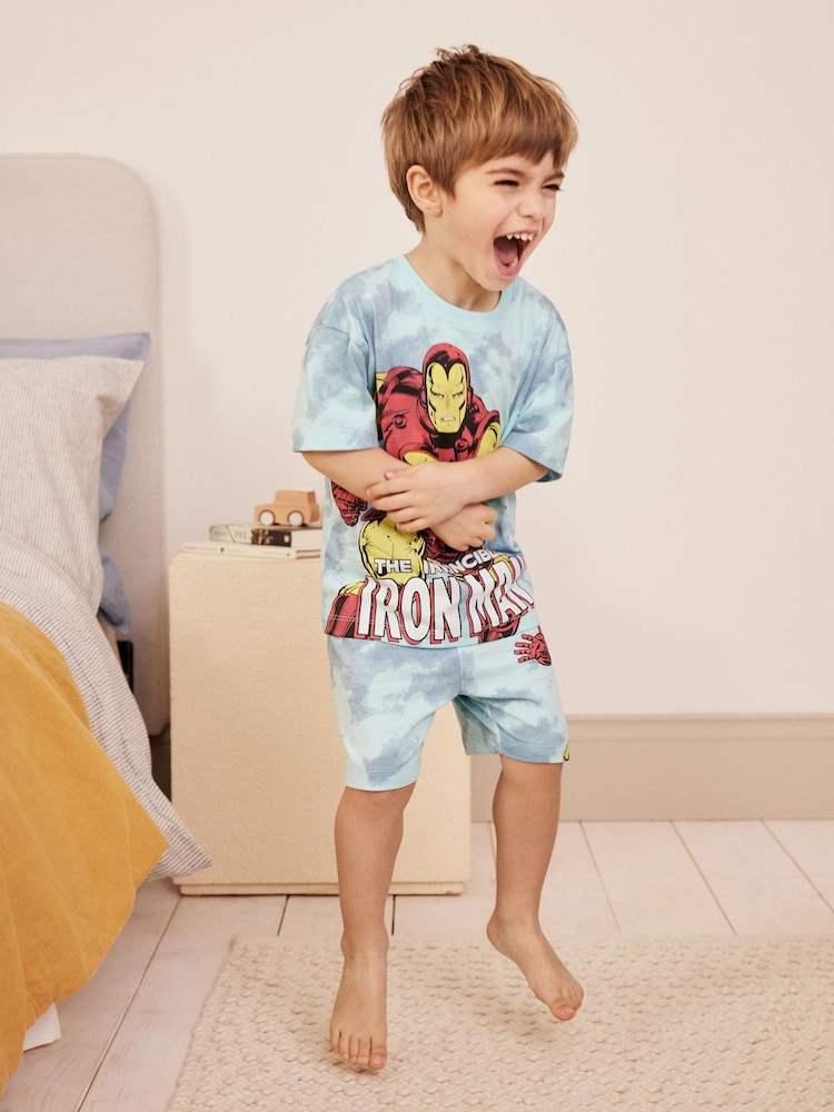 Red/Blue Ironman Short Pyjamas Single (12mths-12yrs) - Image 2 of 8 Red/Blue Ironman Short Pyjamas Single (12mths-12yrs) - Image 2 of 8