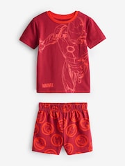 Red/Blue/Green Marvel 100% Cotton Short Pyjamas 3 Pack (12mths-12yrs) - Image 3 of 6