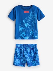 Red/Blue/Green Marvel 100% Cotton Short Pyjamas 3 Pack (12mths-12yrs) - Image 4 of 6