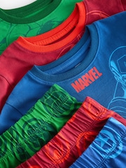 Red/Blue/Green Marvel 100% Cotton Short Pyjamas 3 Pack (12mths-12yrs) - Image 5 of 6