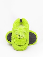 Vanilla Underground Green Grinch Kids Winter Christmas Fluffy Slippers - Image 2 of 5