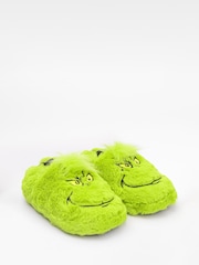 Vanilla Underground Green Grinch Kids Winter Christmas Fluffy Slippers - Image 3 of 5