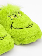 Vanilla Underground Green Grinch Kids Winter Christmas Fluffy Slippers - Image 5 of 5