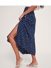 Monsoon Blue Shiloh Spot Bias Skirt - Image 3 of 5