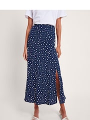 Monsoon Blue Shiloh Spot Bias Skirt - Image 4 of 5