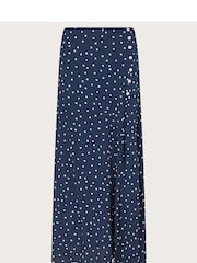 Monsoon Blue Shiloh Spot Bias Skirt - Image 5 of 5