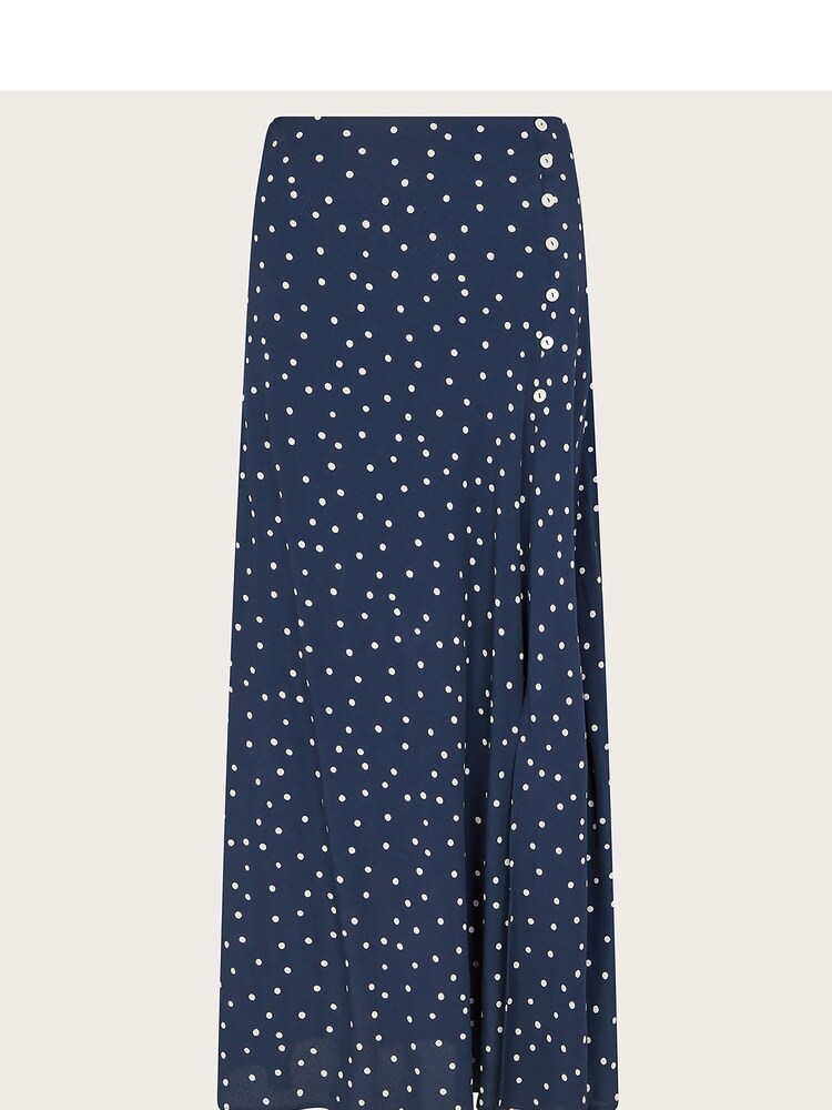 Monsoon Blue Shiloh Spot Bias Skirt - Image 5 of 5
