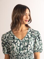 Lakeland Clothing Green Leonie V-Neck Midi Dress - Image 3 of 5