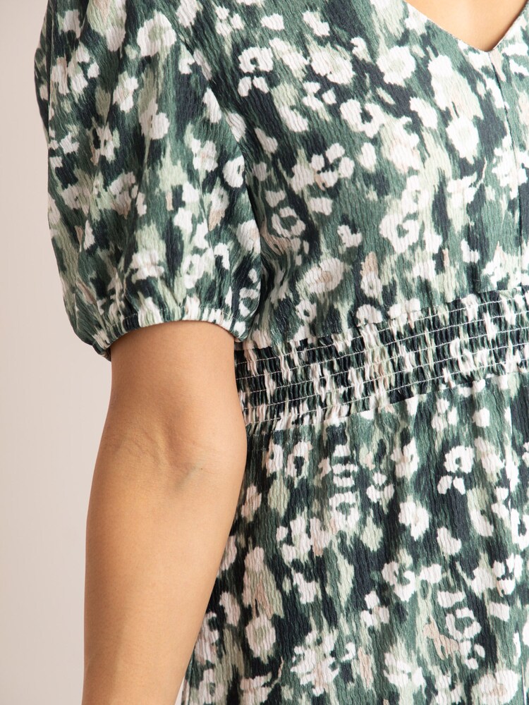 Lakeland Clothing Green Leonie V-Neck Midi Dress - Image 5 of 5