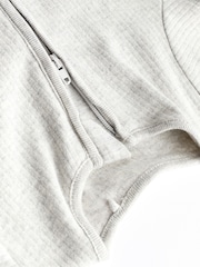 Neutral 3 Pack Two Way Zip Baby 100% Cotton Rompers (0mths-3yrs) - Image 8 of 10