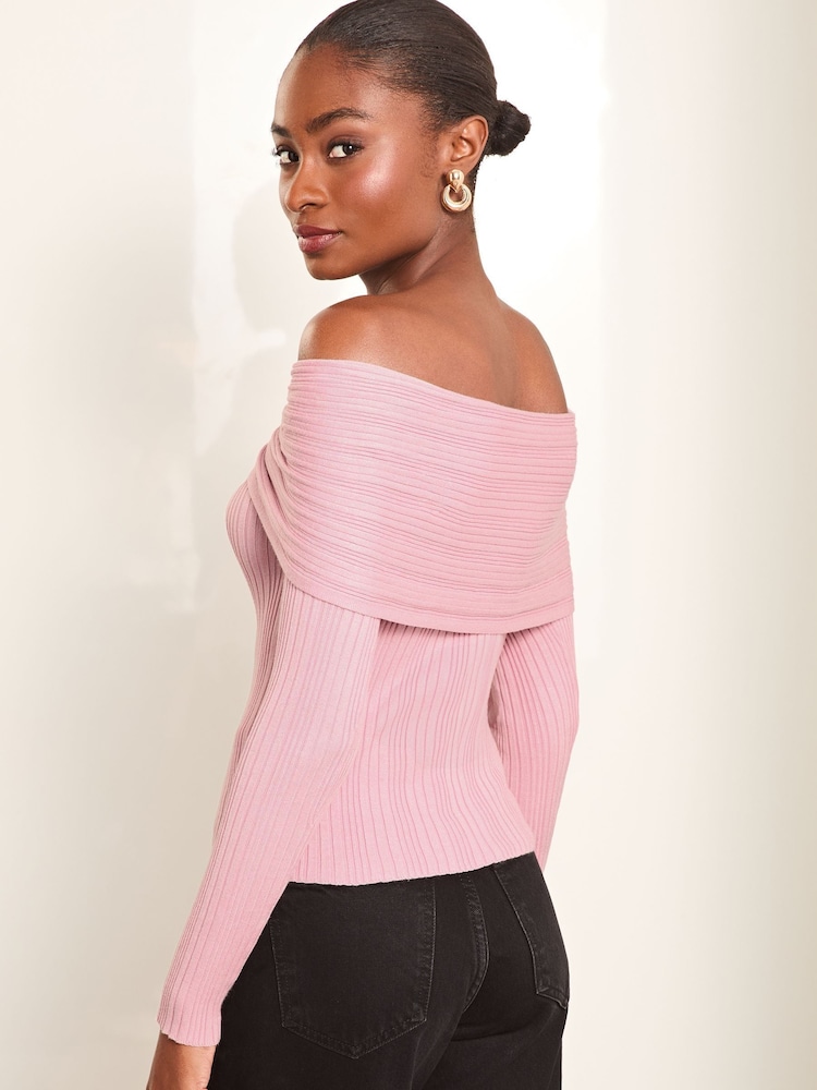 Lipsy Pink Knitted Bow Detail Ribbed Jumper - Image 4 of 4 Lipsy Pink Knitted Bow Detail Ribbed Jumper - Image 4 of 4
