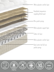 4400 Pocket Sprung Splendor Handmade Firm Mattress with Pillow Top - Image 3 of 4