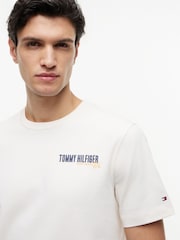 Tommy Hilfiger Cream Back Graphic Jersey T-Shirt - Image 4 of 5