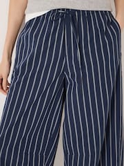 Hush Blue Juno Laundered Cotton Barrel Leg Trousers - Image 5 of 6