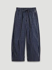 Hush Blue Juno Laundered Cotton Barrel Leg Trousers - Image 6 of 6