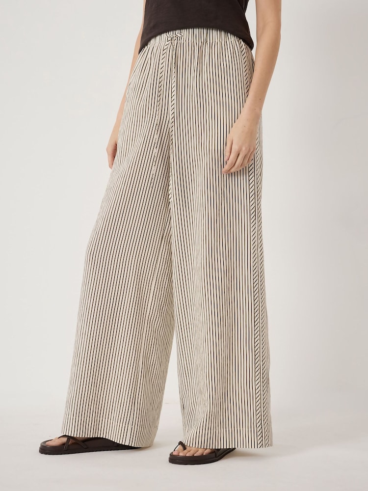 Hush White Petunia Striped Side Detail Trousers - Image 1 of 5
