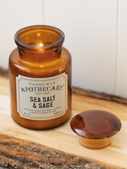 Paddywax Brown Apothecary Sea Salt & Sage 226g Glass Jar Candle - Image 1 of 3