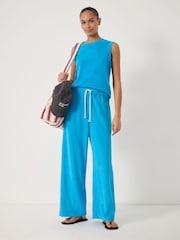 Hush Blue Blaire Towelling Side Stripe Joggers - Image 3 of 6