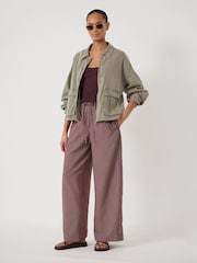 Hush Red Petunia Striped Side Detail Trousers - Image 2 of 5