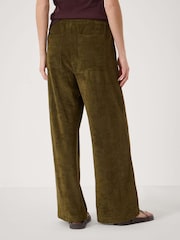 Hush Green Blaire Towelling Side Stripe Joggers - Image 2 of 5