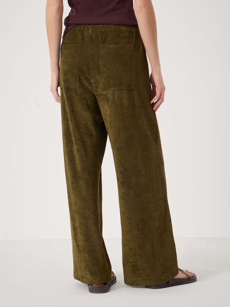 Hush Green Blaire Towelling Side Stripe Joggers - Image 2 of 5