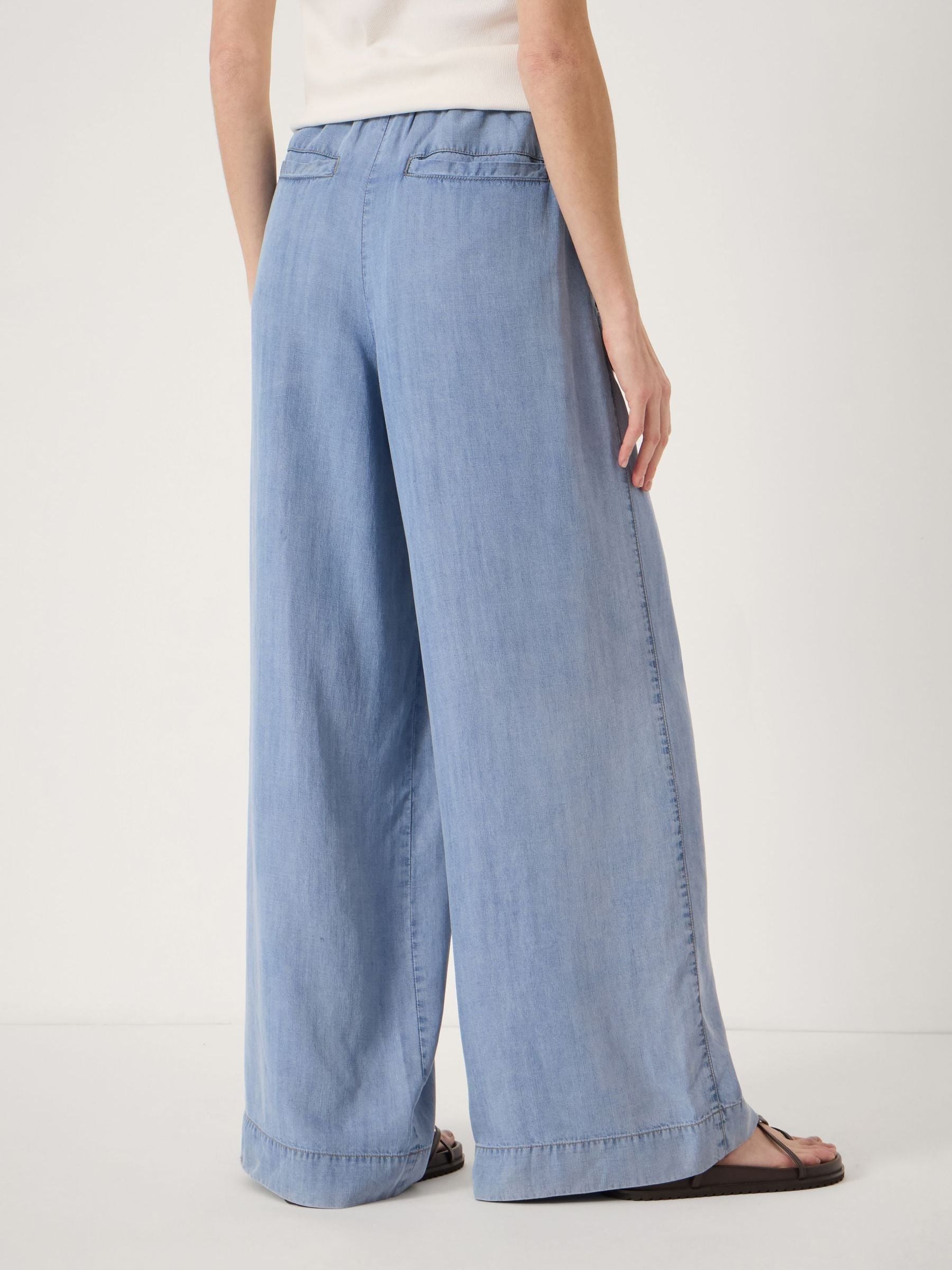 Buy Hush Blue Petunia Chambray Trousers from Next USA
