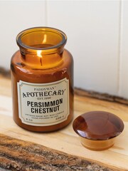 Paddywax Brown Apothecary Persimmon & Chestnut 226g Glass Jar Candle - Image 1 of 3
