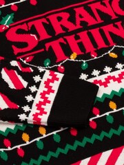 Vanilla Underground Black Stranger Things Mens Licensed Adult Knitted Christmas Jumper - Image 5 of 6