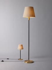 The Set Black and Brass Table and Floor Lamp Set - Image 1 of 4