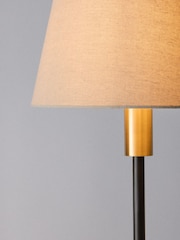 The Set Black and Brass Table and Floor Lamp Set - Image 3 of 4