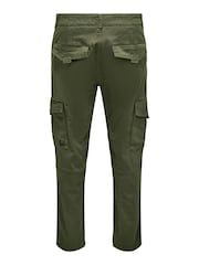 Only & Sons Green Straight Leg Cargo Trousers - Image 8 of 8